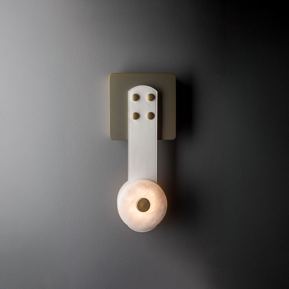 Evsore Moderne Minimaliste LED Cuir Albâtre Applique Murale - Neutralighting