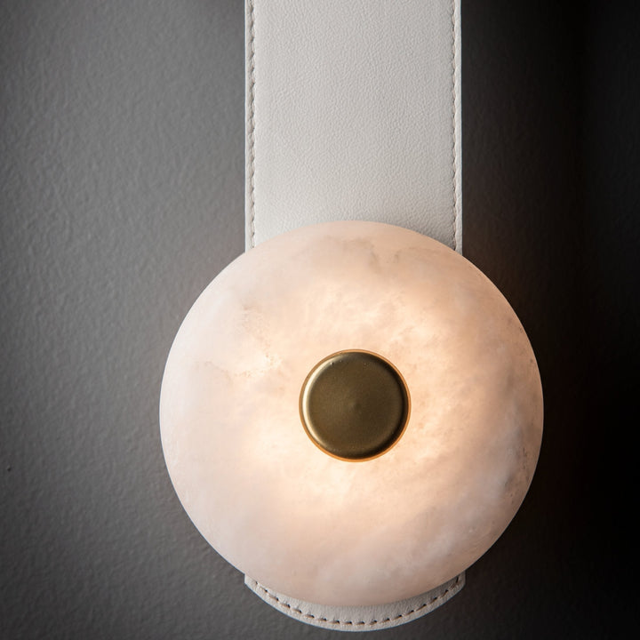 Evsore Moderne Minimaliste LED Cuir Albâtre Applique Murale - Neutralighting