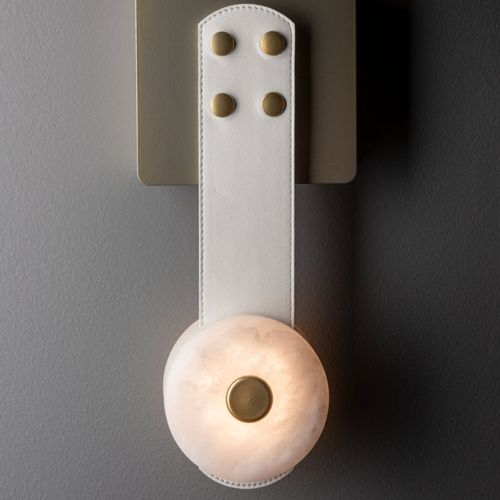 Evsore Moderne Minimaliste LED Cuir Albâtre Applique Murale - Neutralighting