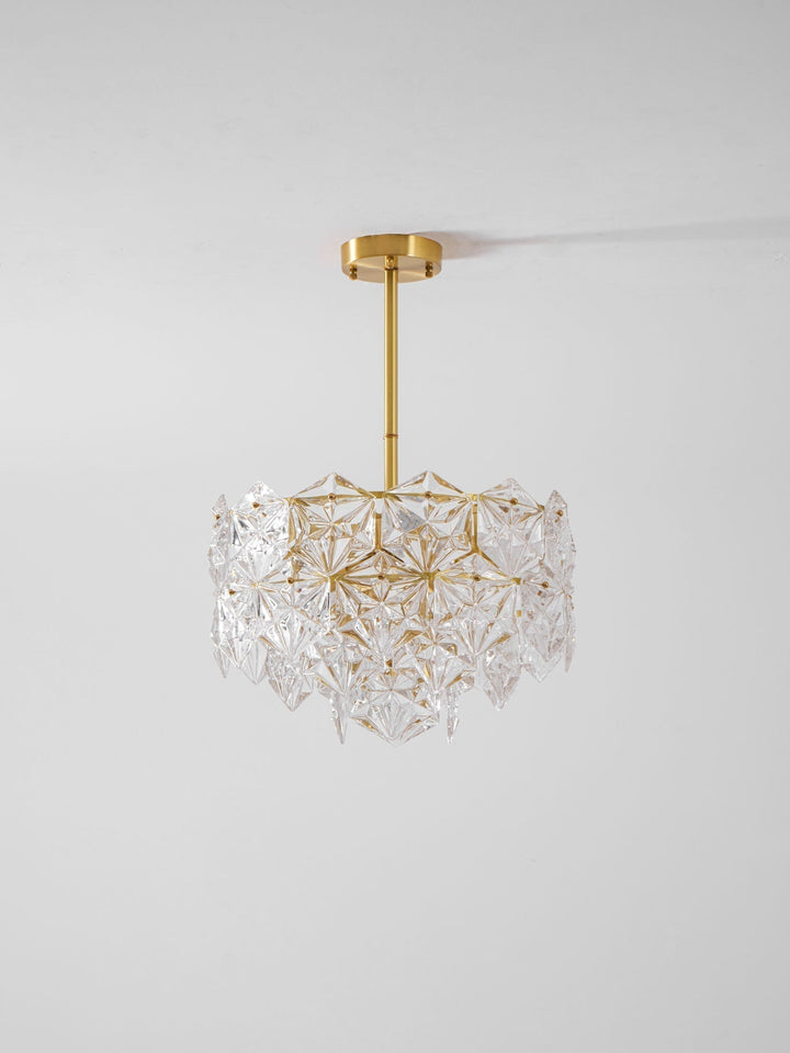 Lustra Chandelier en Verre Flocon de Neige Doré - Neutralighting