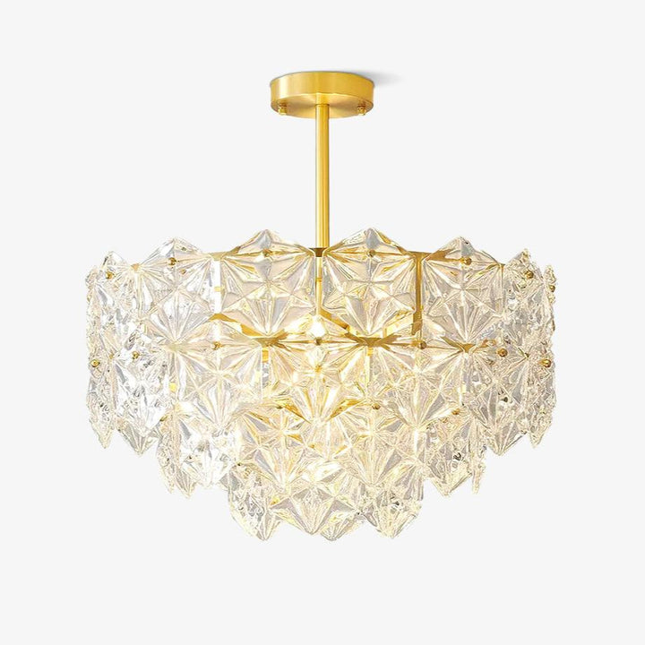 Lustra Chandelier en Verre Flocon de Neige Doré - Neutralighting