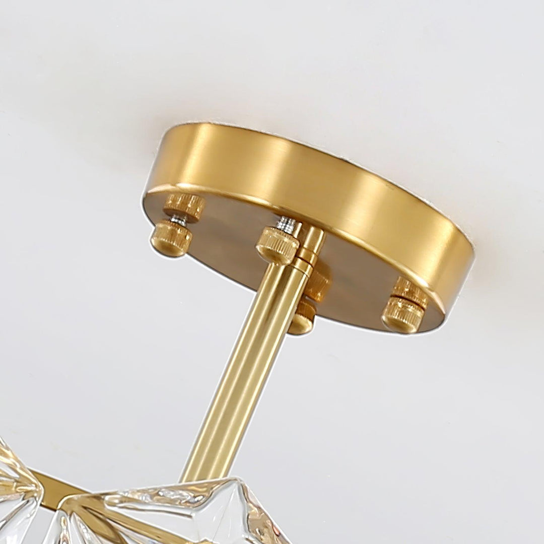 Lustra Chandelier en Verre Flocon de Neige Doré - Neutralighting