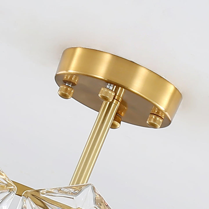 Lustra Chandelier en Verre Flocon de Neige Doré - Neutralighting