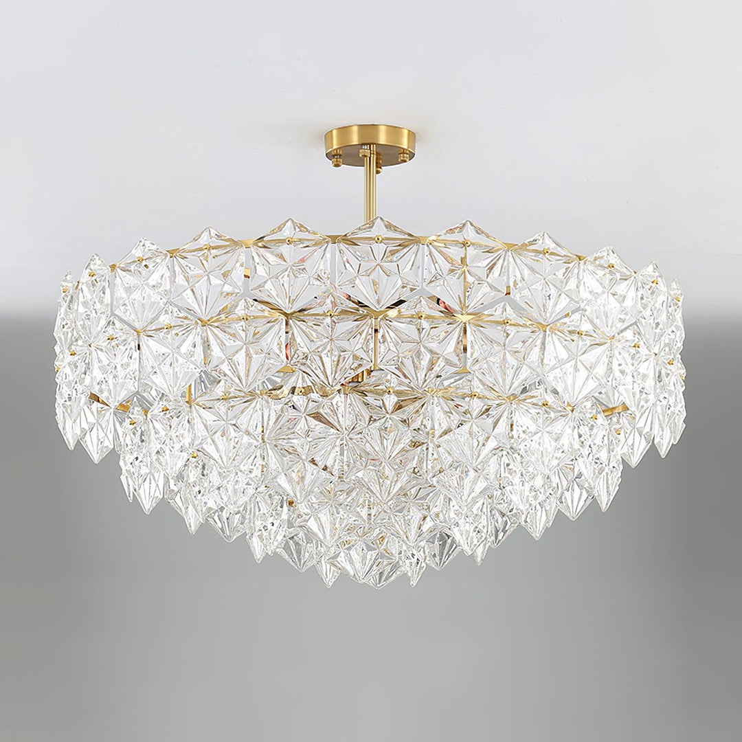 Lustra Chandelier en Verre Flocon de Neige Doré - Neutralighting
