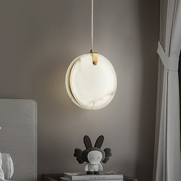 Utalionis Moderne Minimaliste Laiton Albâtre Suspension - Neutralighting