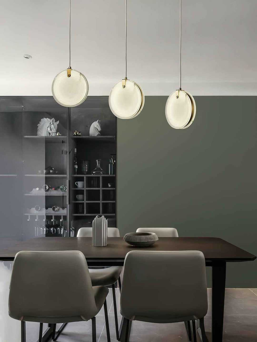 Utalionis Moderne Minimaliste Laiton Albâtre Suspension - Neutralighting