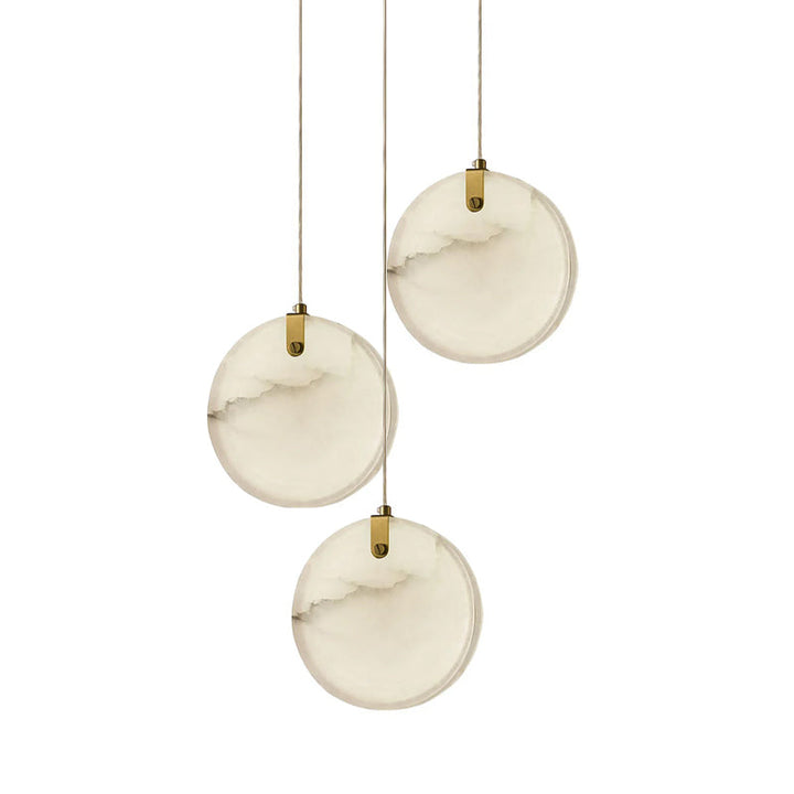 Utalionis Moderne Minimaliste Laiton Albâtre Suspension - Neutralighting
