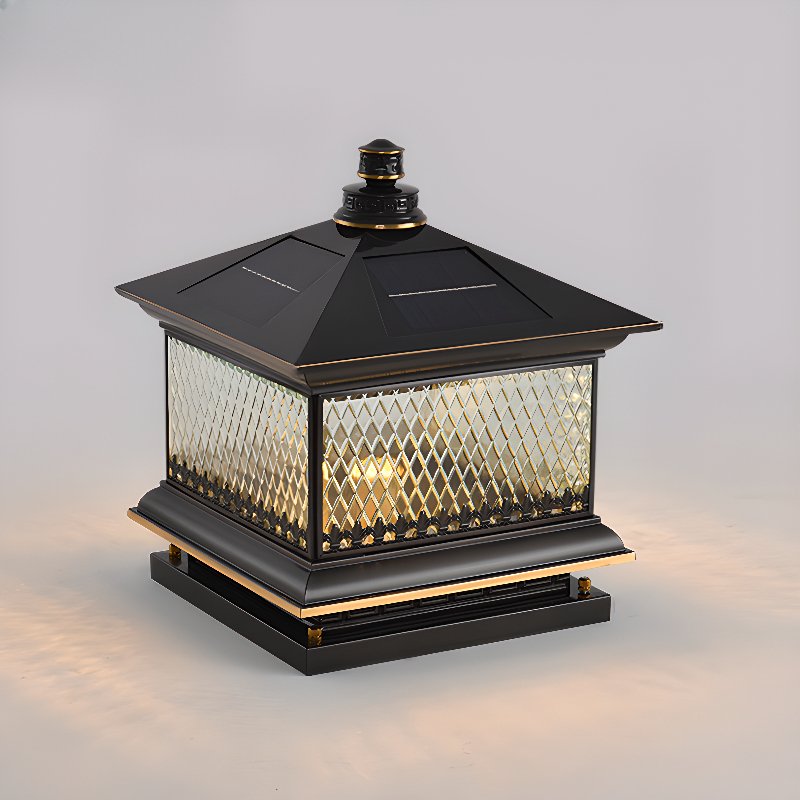 Evelor Classique Diamant Solaire Poteau Extérieur Lumière - Neutralighting