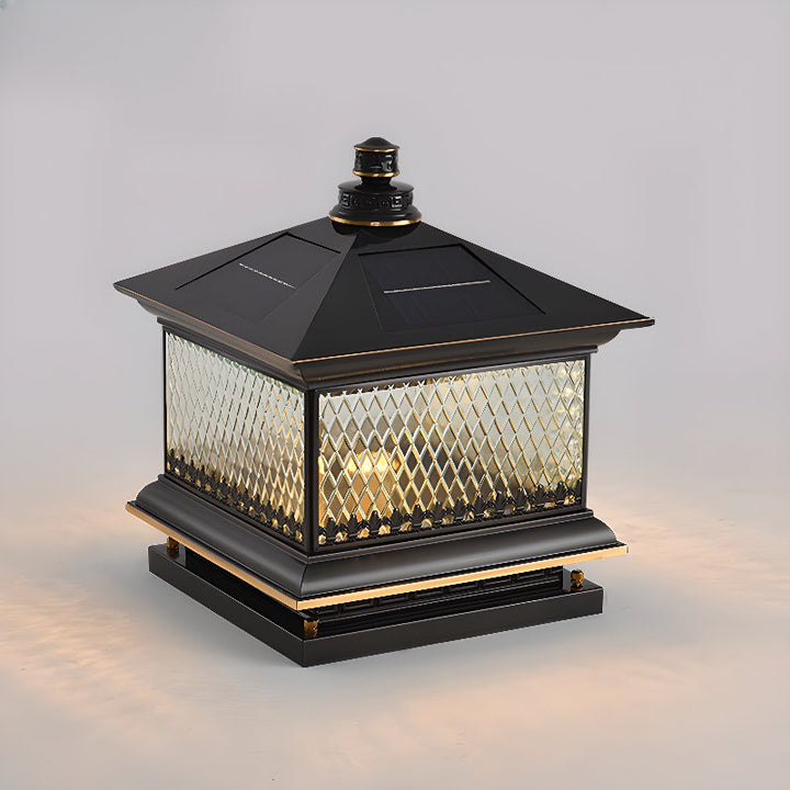 Evelor Classique Diamant Solaire Poteau Extérieur Lumière - Neutralighting