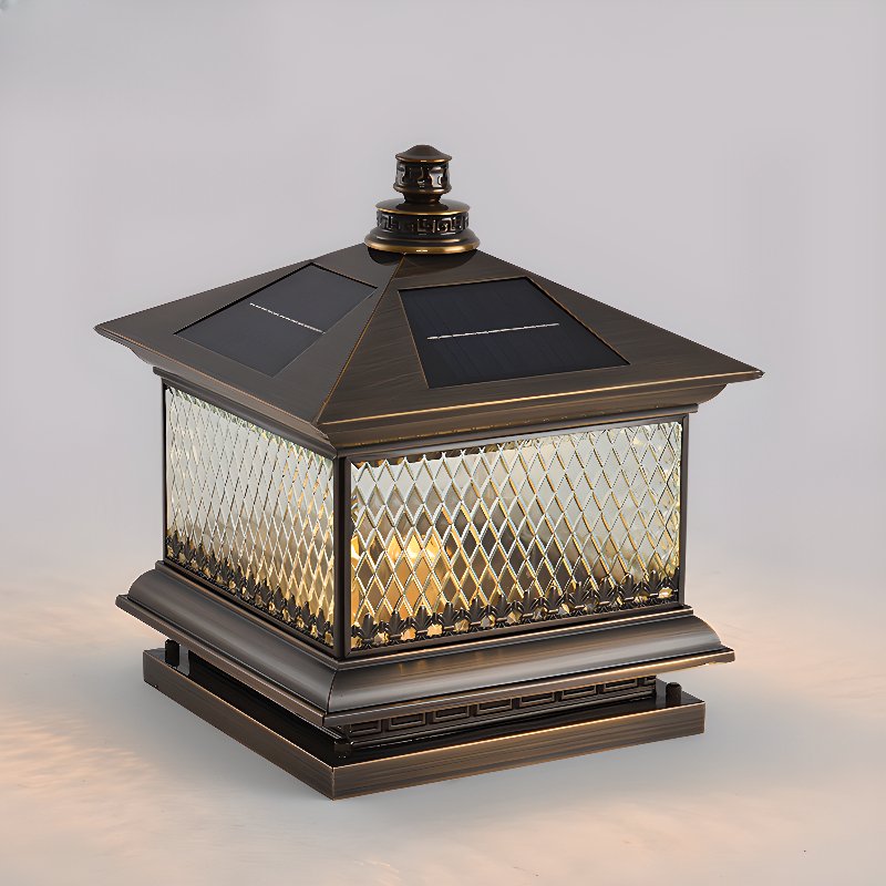 Evelor Classique Diamant Solaire Poteau Extérieur Lumière - Neutralighting