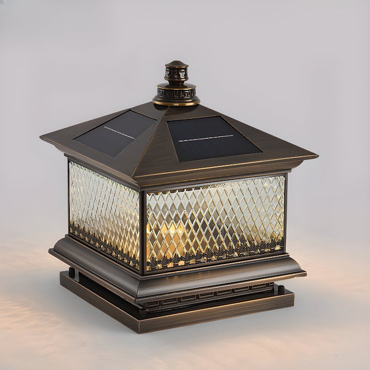 Evelor Classique Diamant Solaire Poteau Extérieur Lumière - Neutralighting