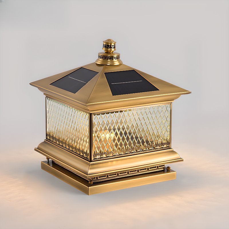 Evelor Classique Diamant Solaire Poteau Extérieur Lumière - Neutralighting