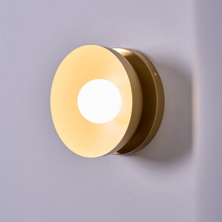 Vethaora Lampe Murale Verre Laiton Minimaliste - Neutralighting