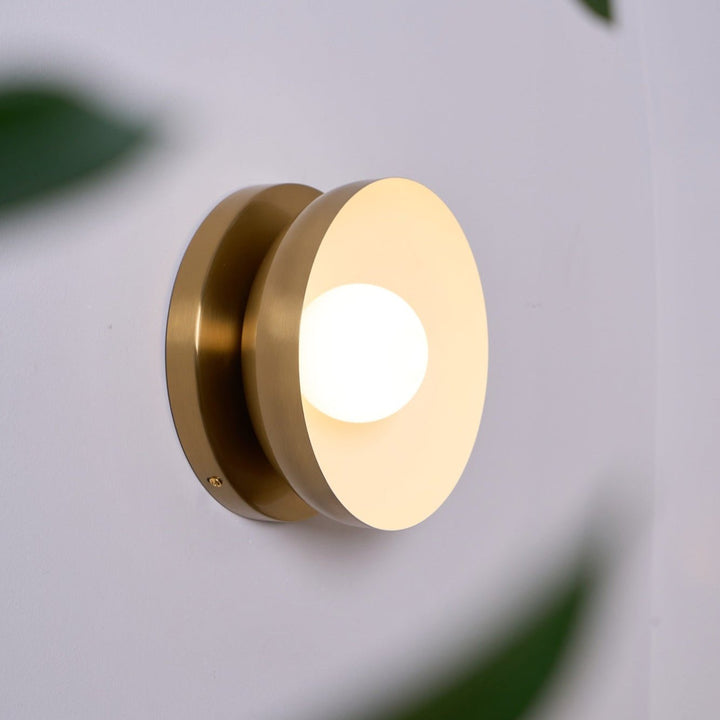 Vethaora Lampe Murale Verre Laiton Minimaliste - Neutralighting