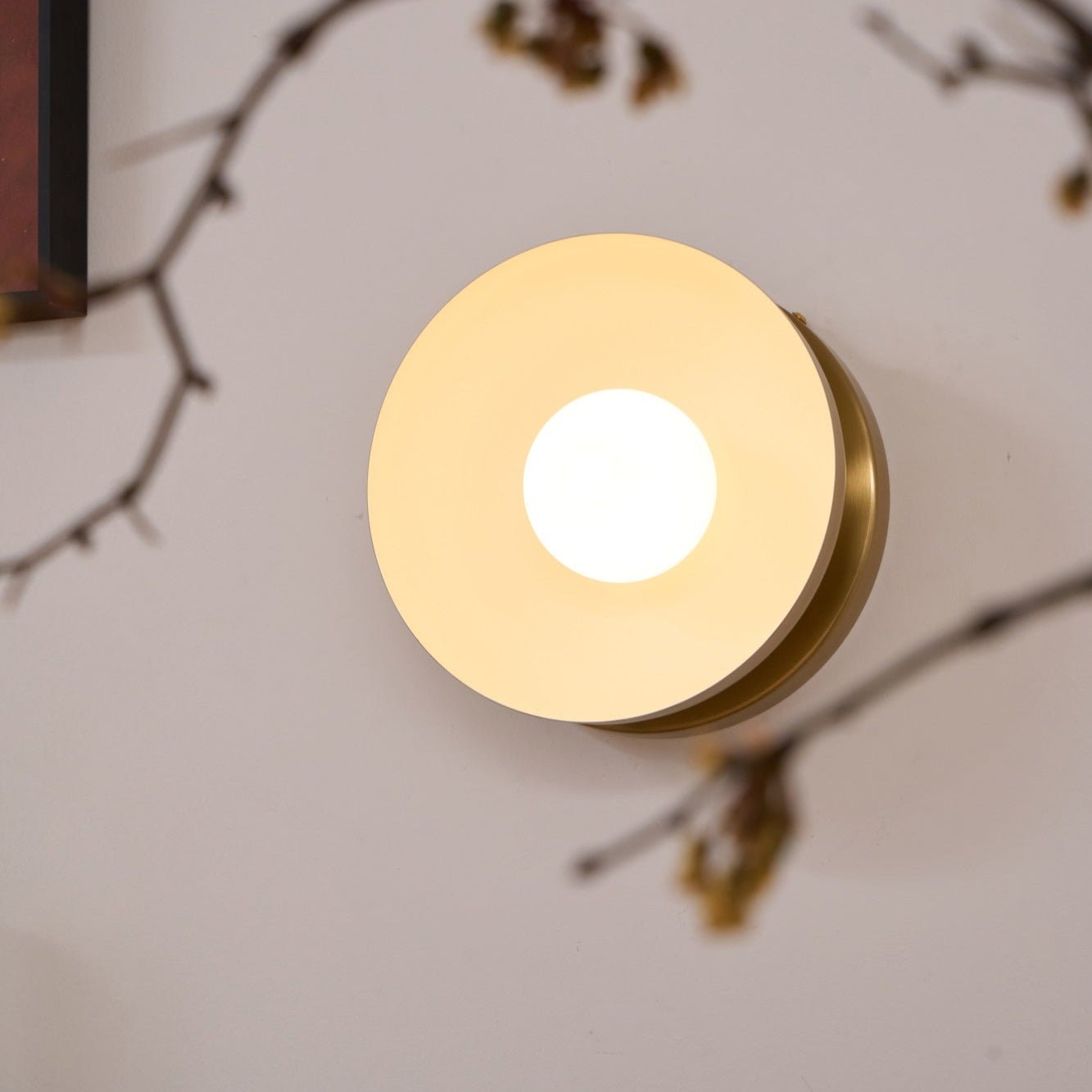 Vethaora Lampe Murale Verre Laiton Minimaliste - Neutralighting