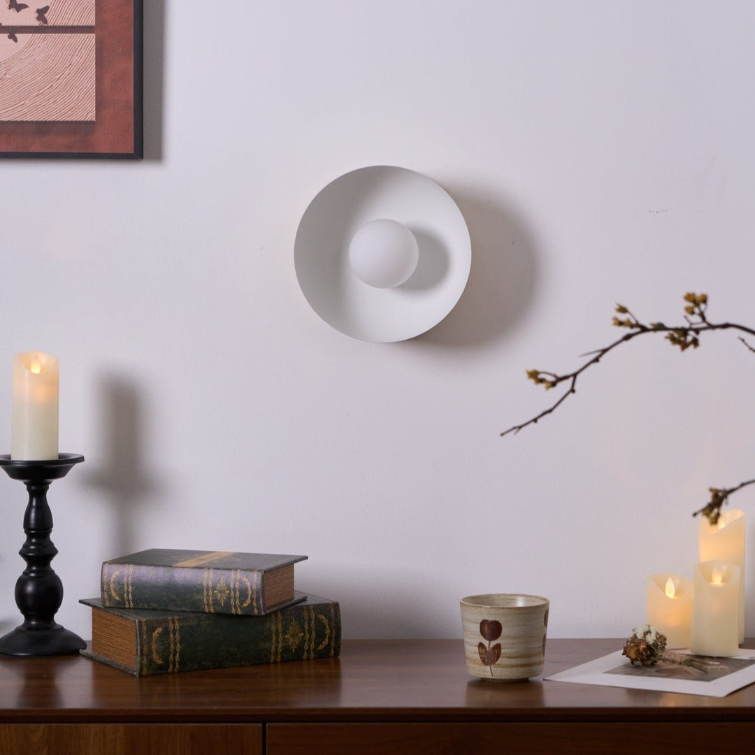 Vethaora Lampe Murale Verre Laiton Minimaliste - Neutralighting