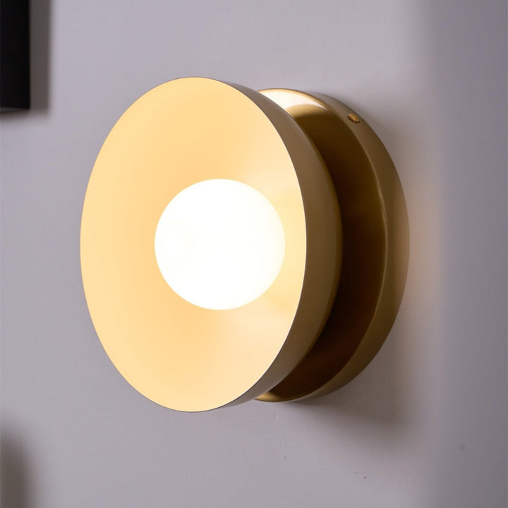 Vethaora Lampe Murale Verre Laiton Minimaliste - Neutralighting