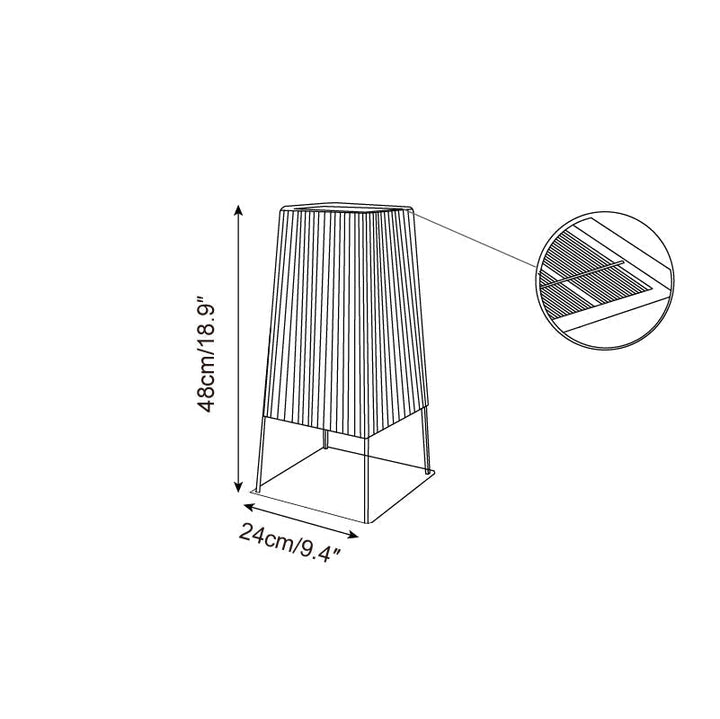 Solara Lampe de Poteau Extérieure à Lames Verticales - Neutralighting