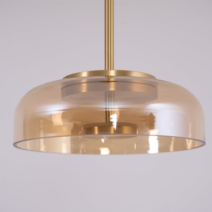 Lustra Suspension en Verre Transparent Élégante - Neutralighting