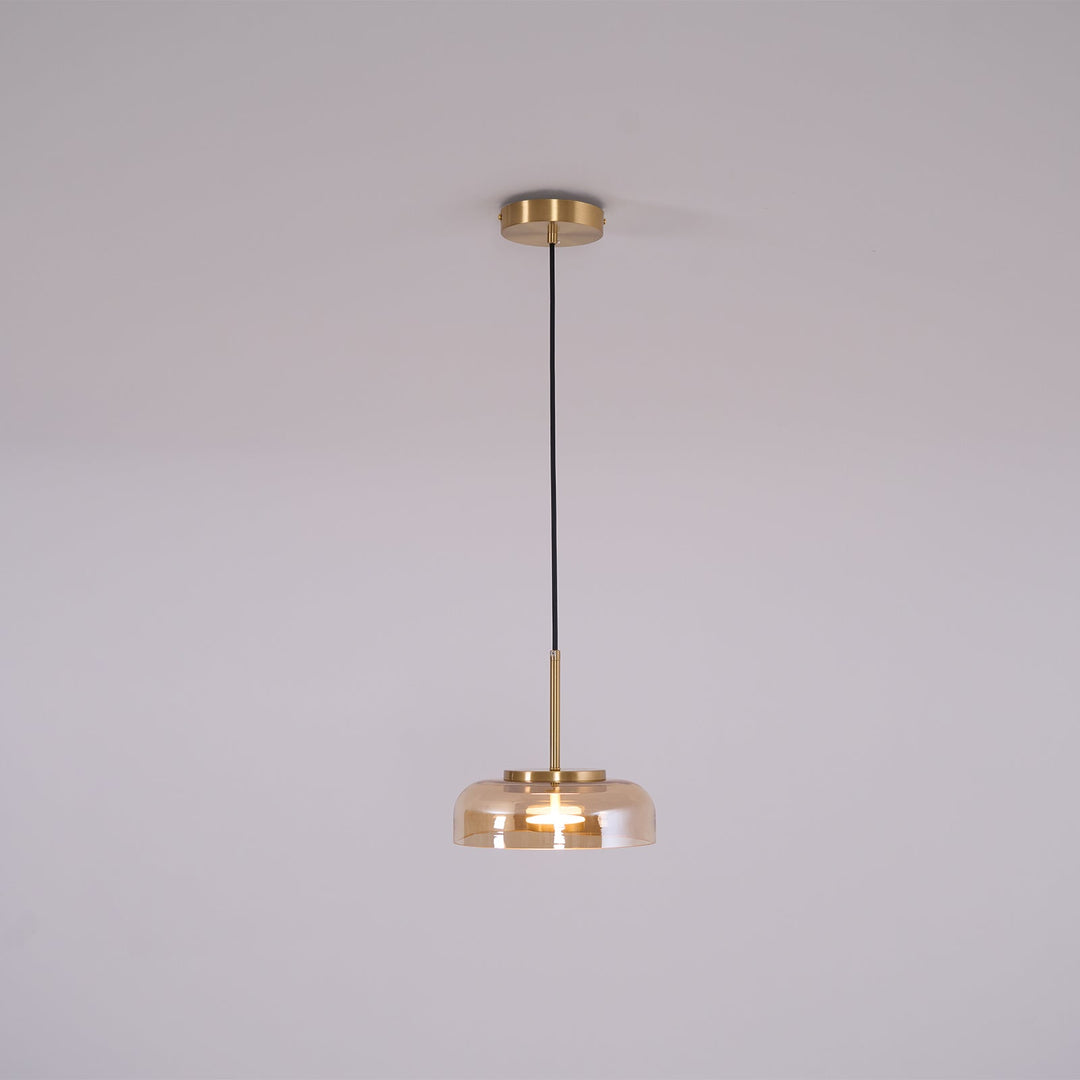Lustra Suspension en Verre Transparent Élégante - Neutralighting
