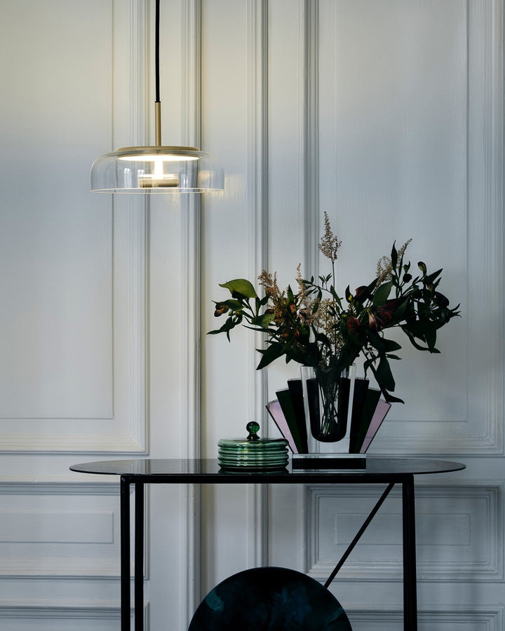 Lustra Suspension en Verre Transparent Élégante - Neutralighting