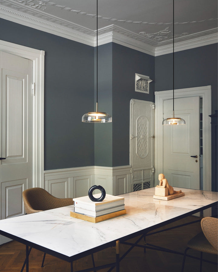 Lustra Suspension en Verre Transparent Élégante - Neutralighting