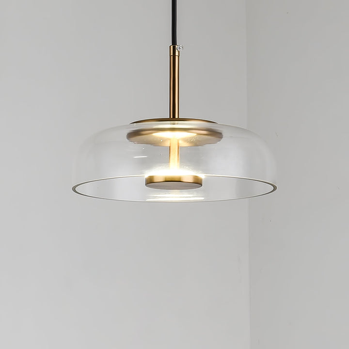 Lustra Suspension en Verre Transparent Élégante - Neutralighting