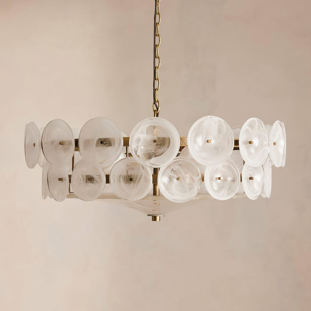 Aurora Chandelier Disque Verre Murano Vintage - Neutralighting