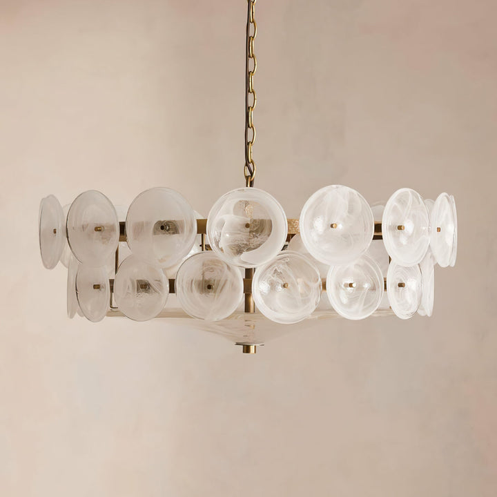 Aurora Chandelier Disque Verre Murano Vintage - Neutralighting