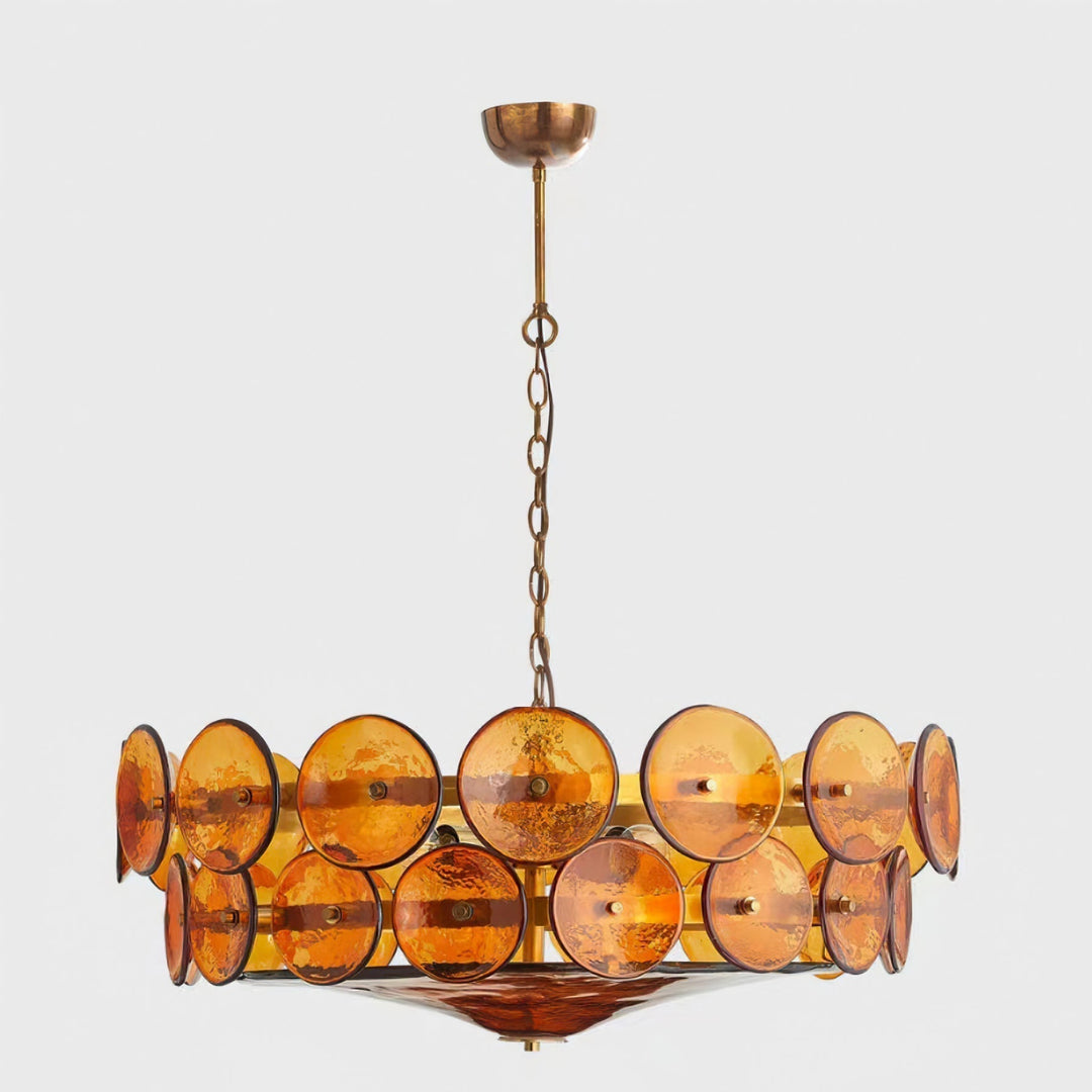 Aurora Chandelier Disque Verre Murano Vintage - Neutralighting