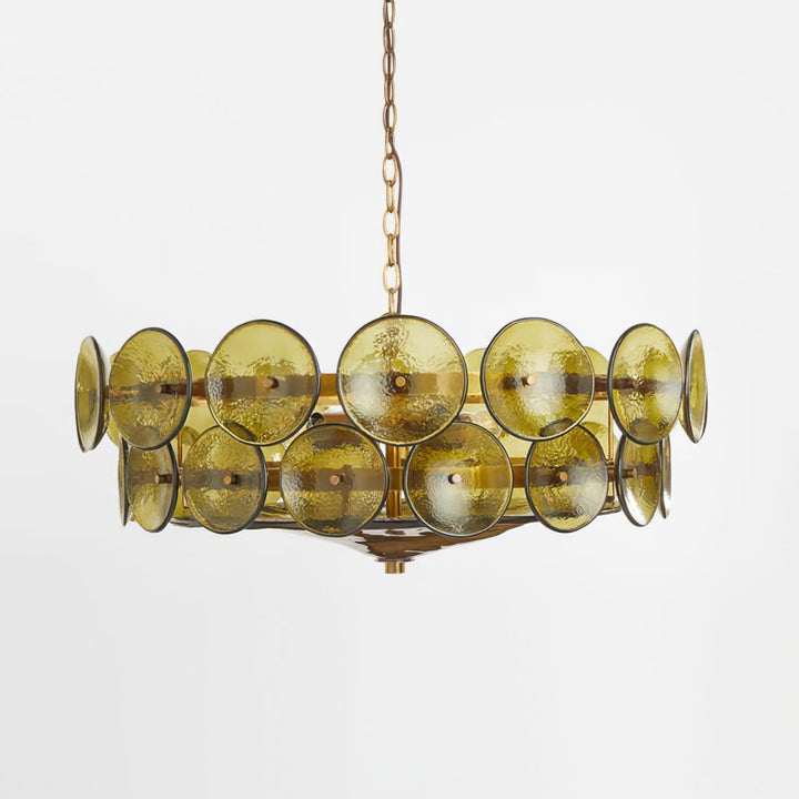 Aurora Chandelier Disque Verre Murano Vintage - Neutralighting