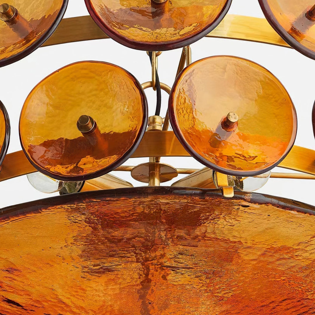 Aurora Chandelier Disque Verre Murano Vintage - Neutralighting