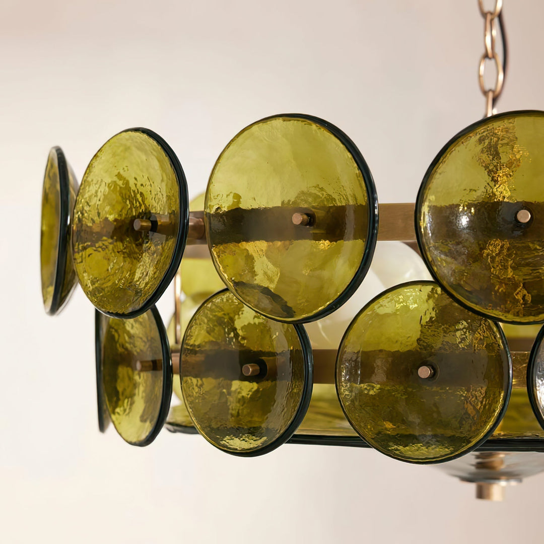 Aurora Chandelier Disque Verre Murano Vintage - Neutralighting