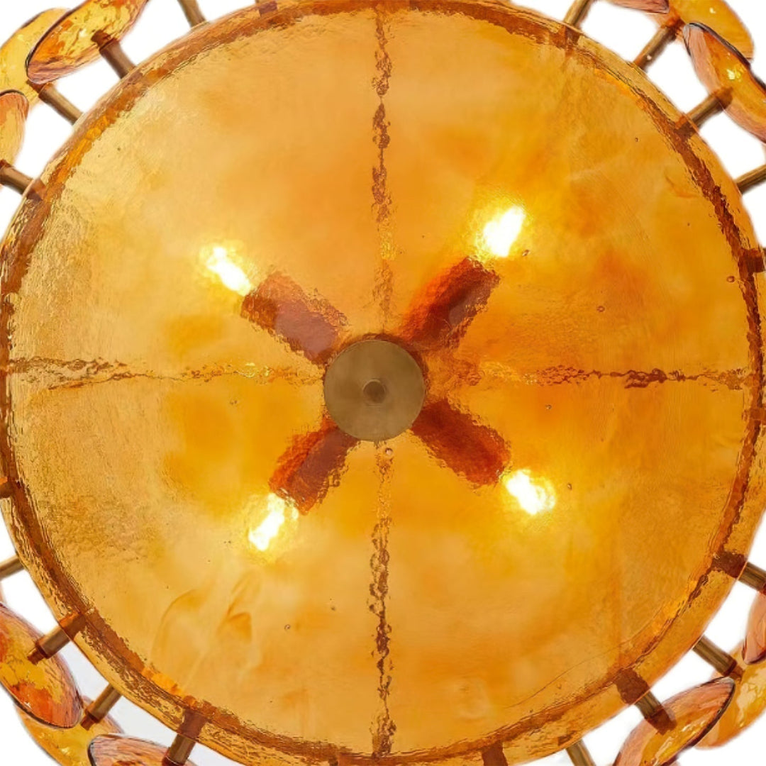 Aurora Chandelier Disque Verre Murano Vintage - Neutralighting
