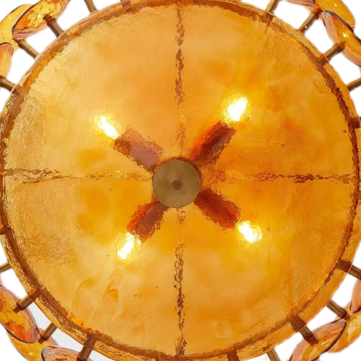 Aurora Chandelier Disque Verre Murano Vintage - Neutralighting