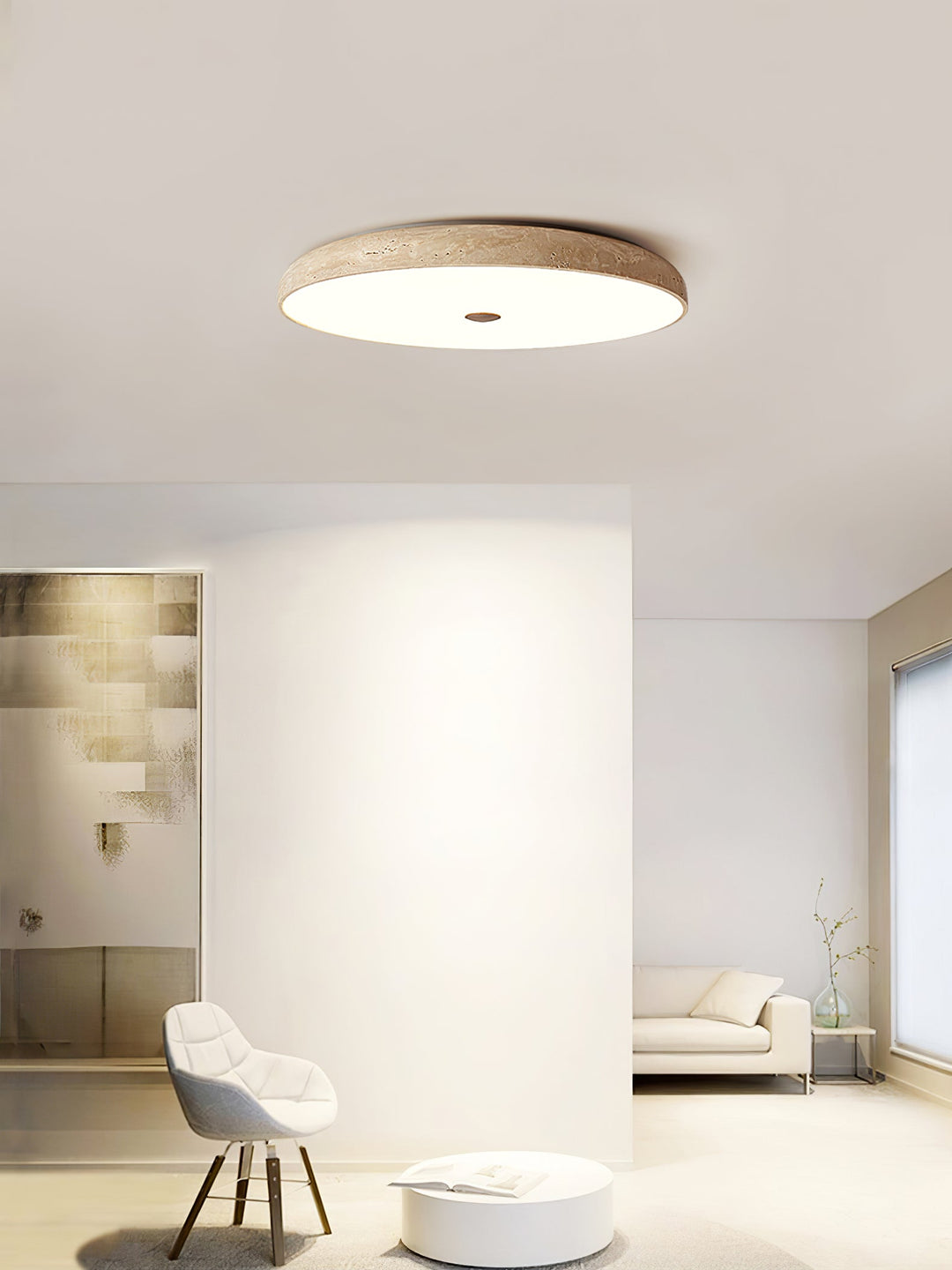 Orzoror Lumière de Plafond Minimaliste en Travertin - Neutralighting