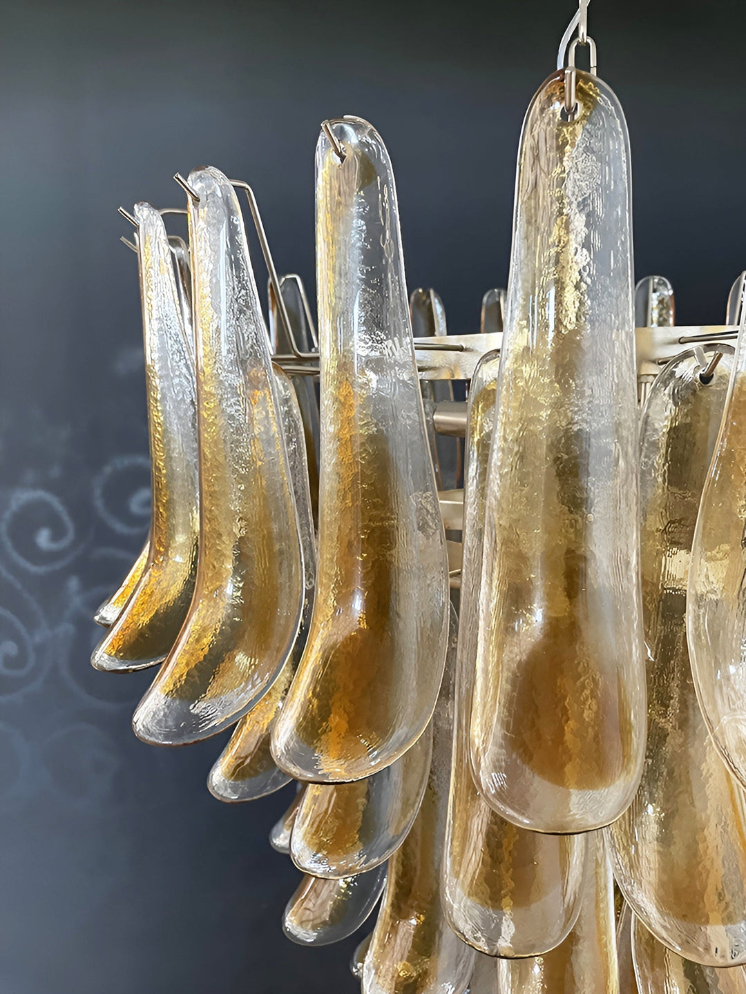 Aurora Lustre Ambre Verre Pétales Superposé Luxe - Neutralighting