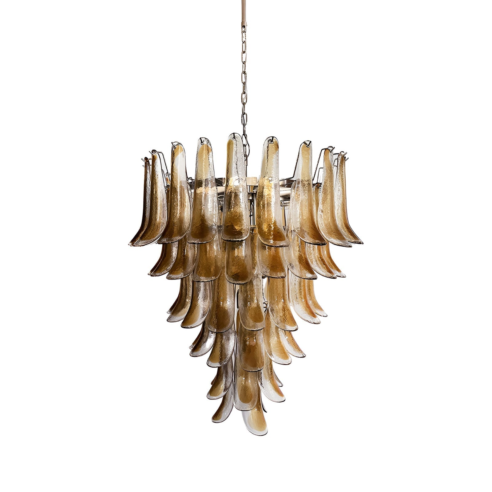 Aurora Lustre Ambre Verre Pétales Superposé Luxe - Neutralighting
