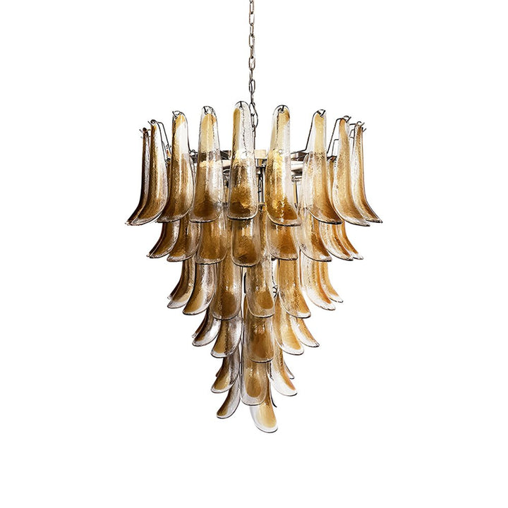 Aurora Lustre Ambre Verre Pétales Superposé Luxe - Neutralighting
