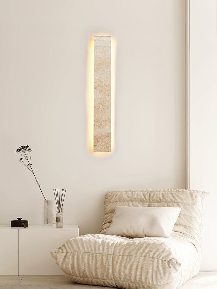 Olnorir Applique Murale Rectangulaire Mince en Travertin - Neutralighting