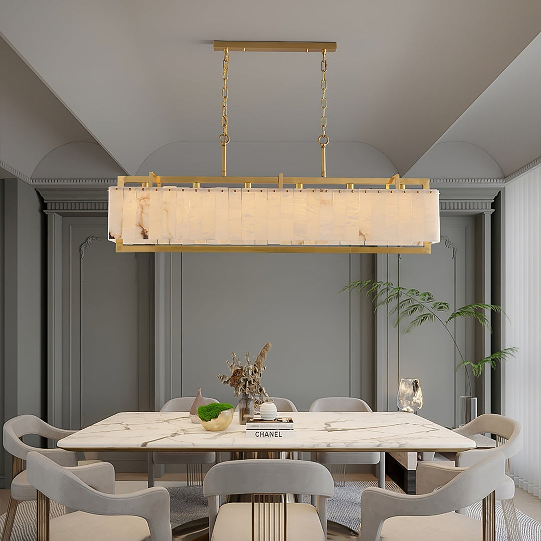 Aether Suspension Rectangulaire en Albâtre - Neutralighting