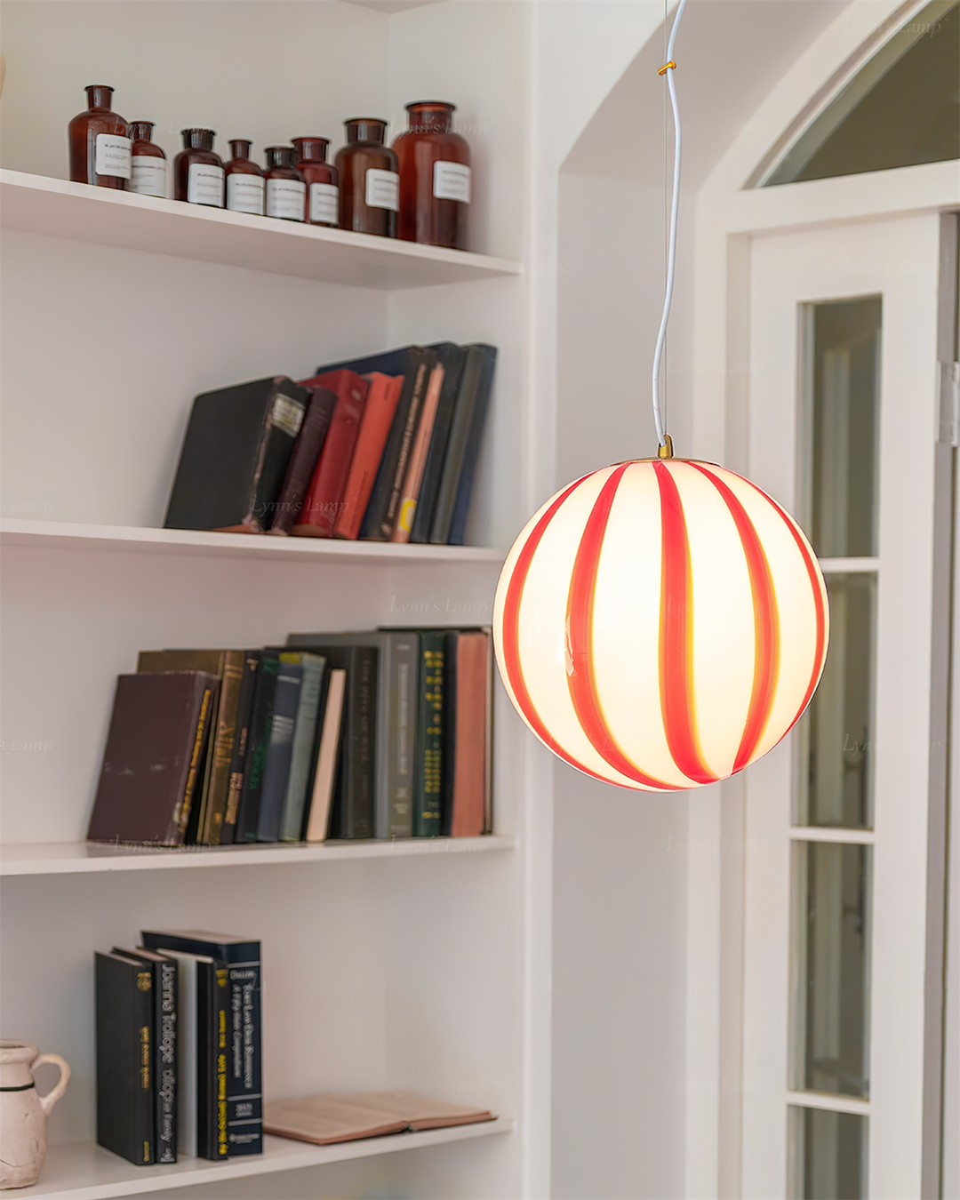 Aira Suspension Rayures Rouges Mignonne - Neutralighting