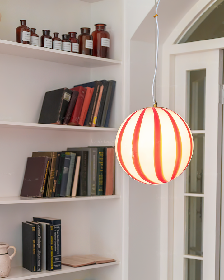 Aira Suspension Rayures Rouges Mignonne - Neutralighting