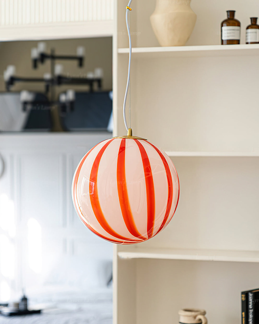 Aira Suspension Rayures Rouges Mignonne - Neutralighting