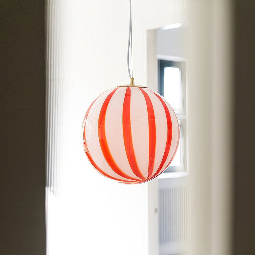 Aira Suspension Rayures Rouges Mignonne - Neutralighting