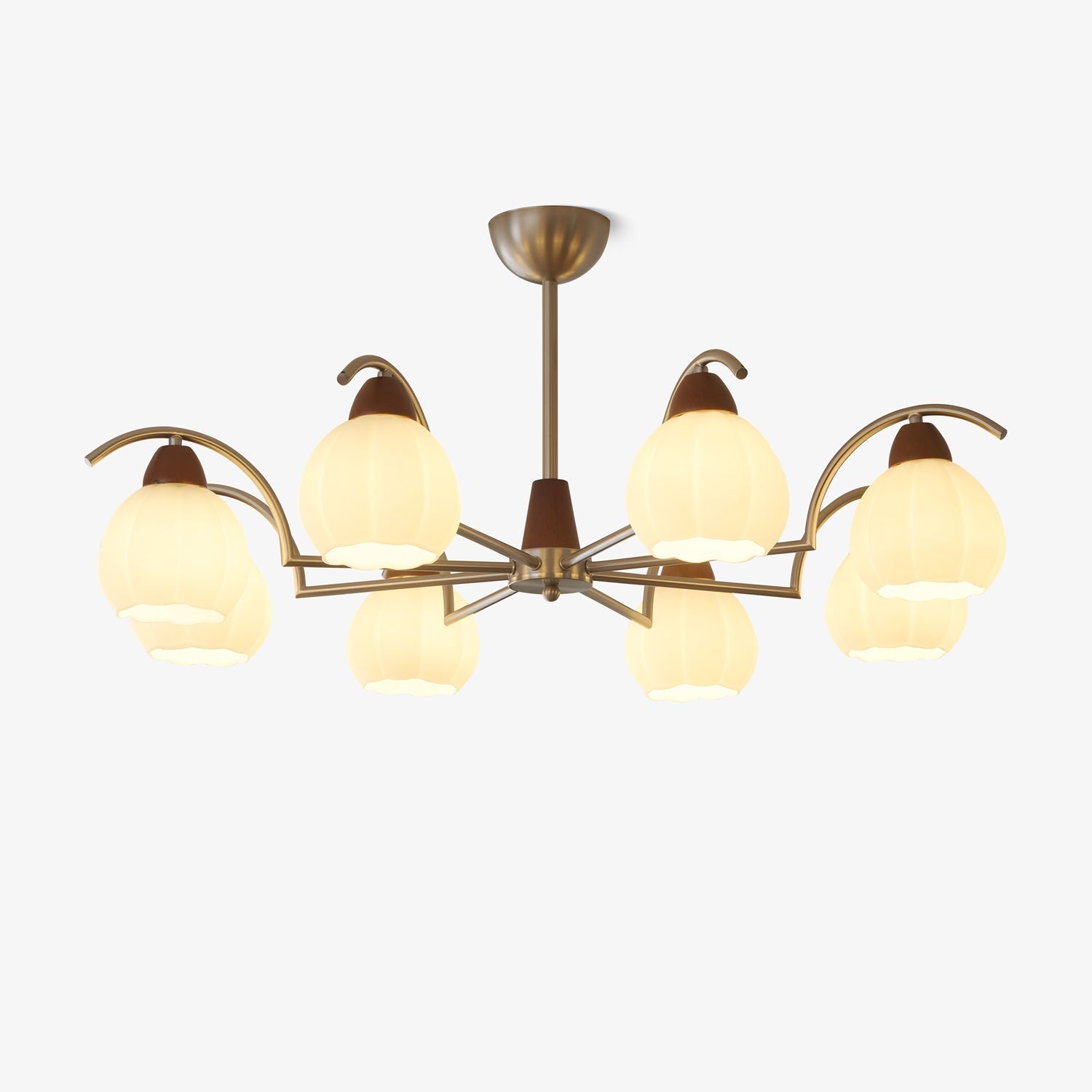 Ilaeiel Chandelier Bois Verre Élégance Traditionnelle Bloom - Neutralighting