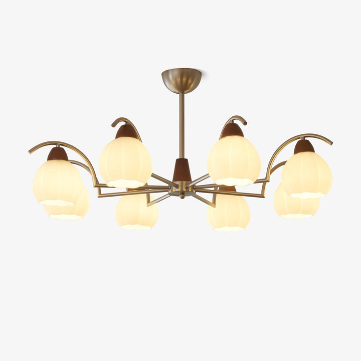 Ilaeiel Chandelier Bois Verre Élégance Traditionnelle Bloom - Neutralighting