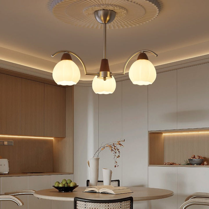 Ilaeiel Chandelier Bois Verre Élégance Traditionnelle Bloom - Neutralighting