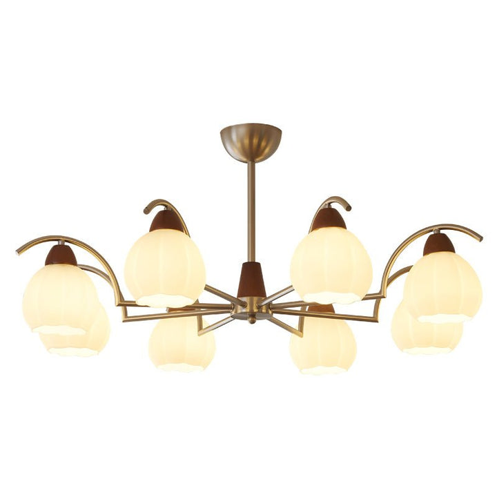 Ilaeiel Chandelier Bois Verre Élégance Traditionnelle Bloom - Neutralighting