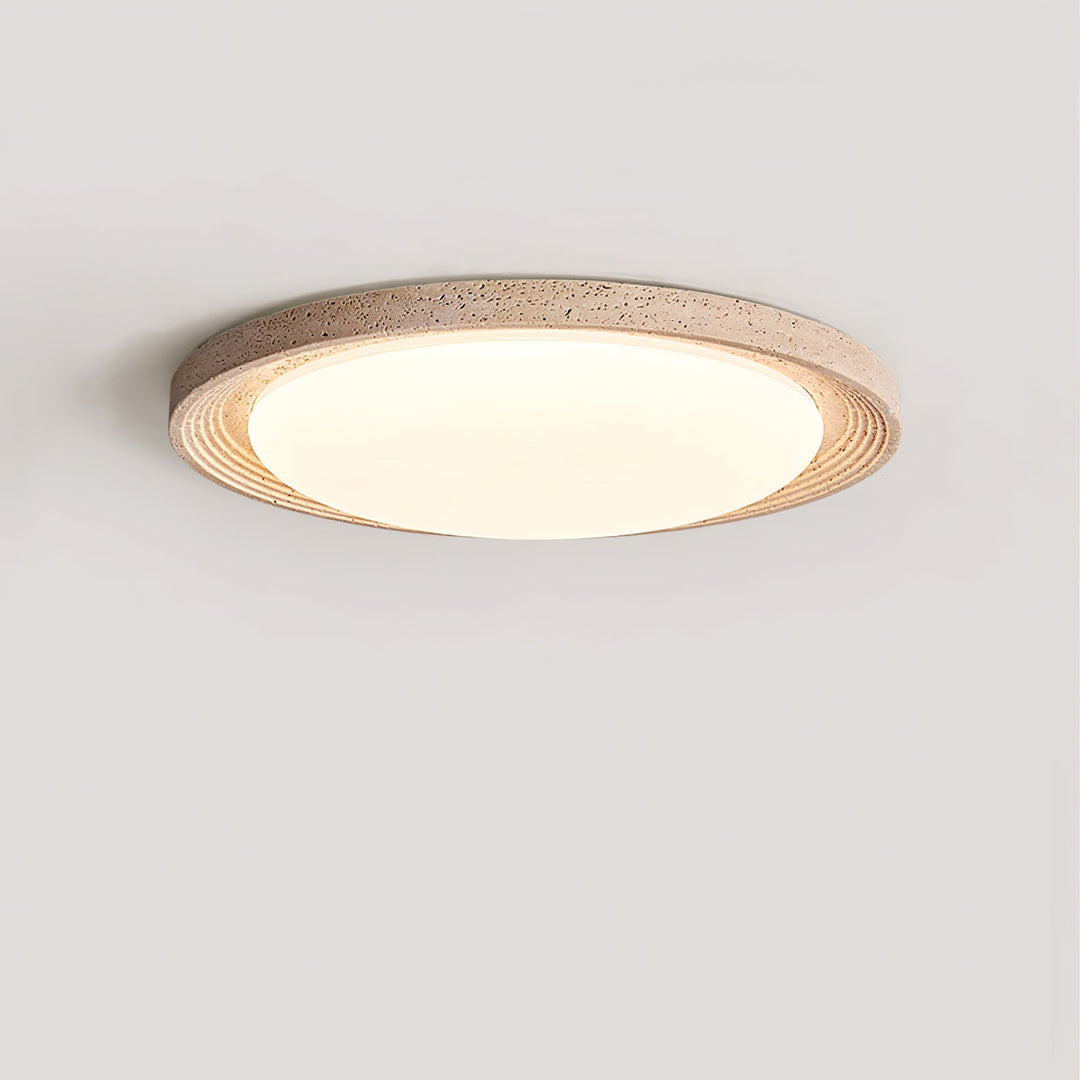 Olphaan Plafonnier en Travertin À Anneaux - Neutralighting